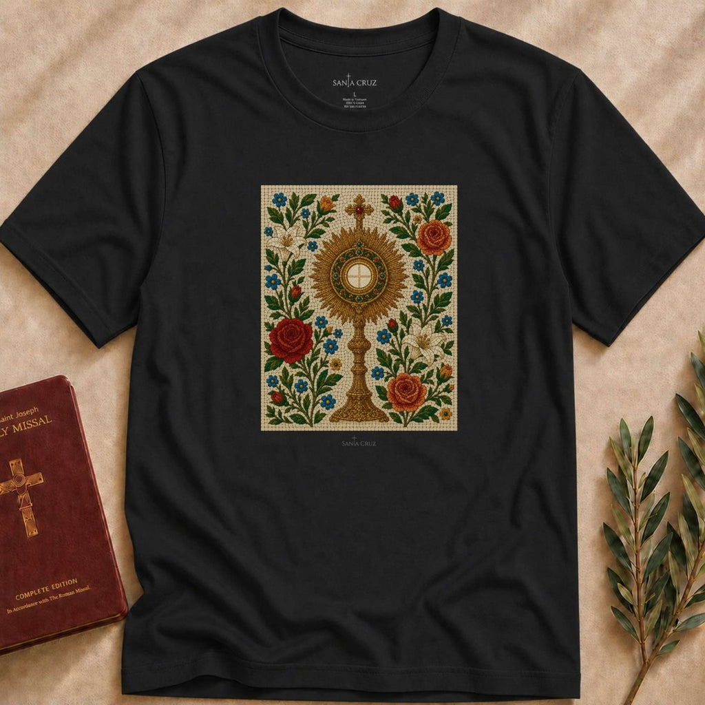 Alfombra del Corpus Christi T-shirt — Catholic t-shirt for women | Santa Cruz