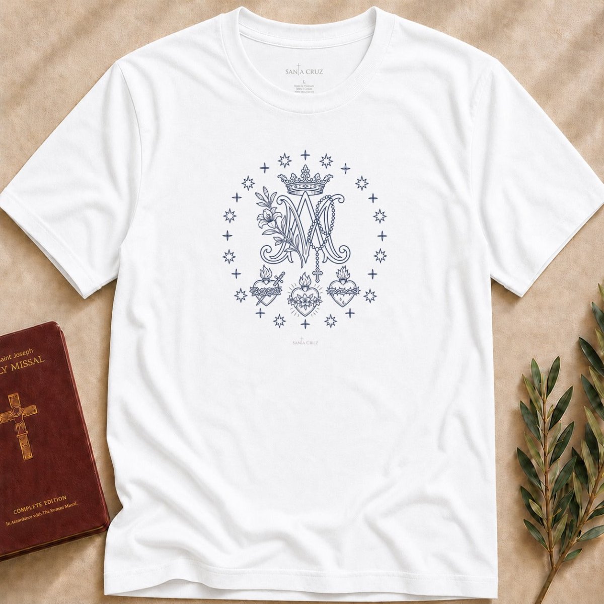 Auspice Maria - Three Sacred Hearts T-shirt - 66565231101094569233