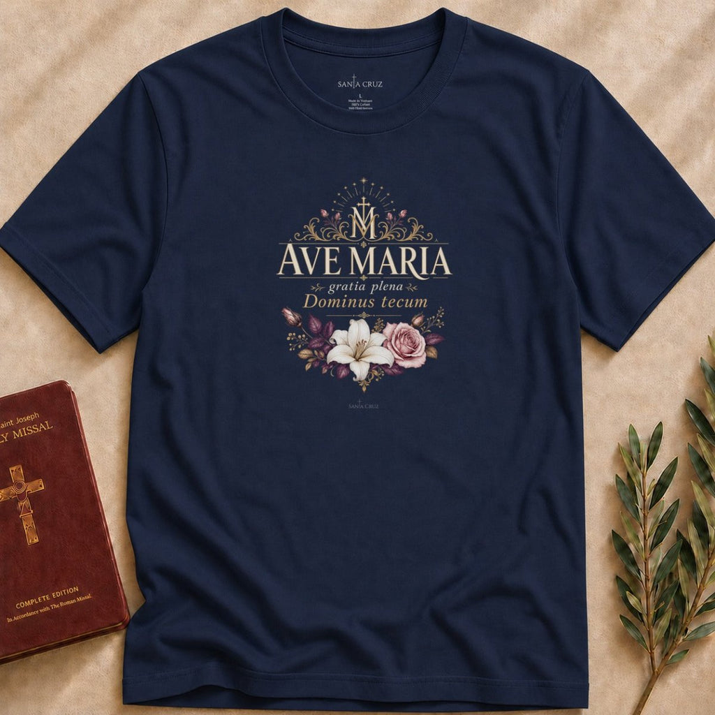 Ave Maria Latin Prayer T-shirt - 25333001011288061209