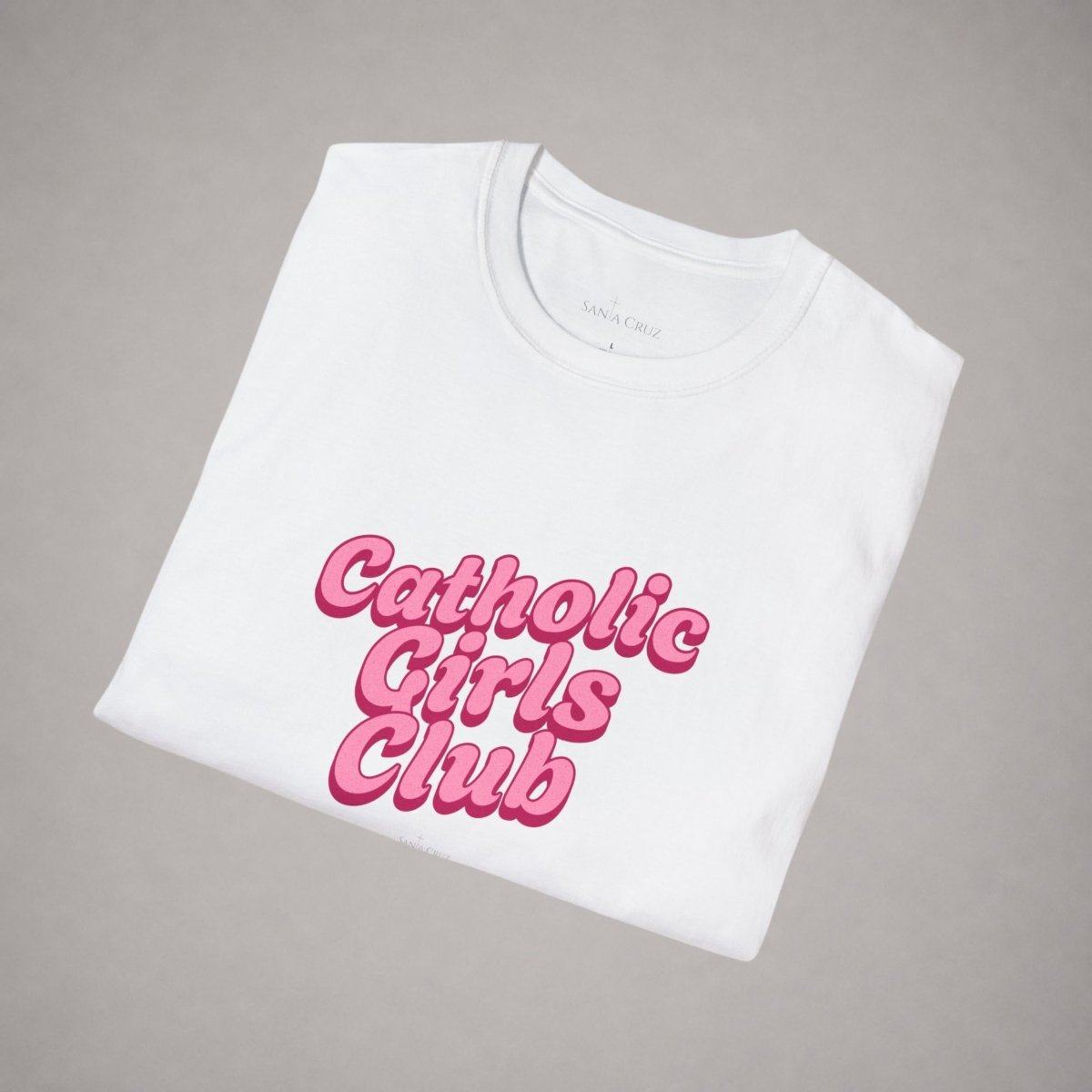 Catholic Girls Club Script T-shirt - 22982588875227672039