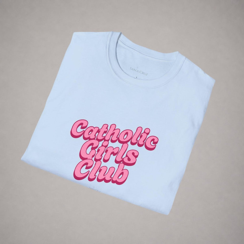 Catholic Girls Club Script T-shirt - 14703744120521828785