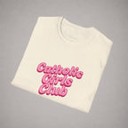 Catholic Girls Club Script T-shirt - 14331081895013083745