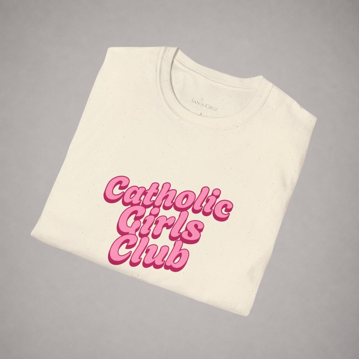 Catholic Girls Club Script T-shirt - 14331081895013083745