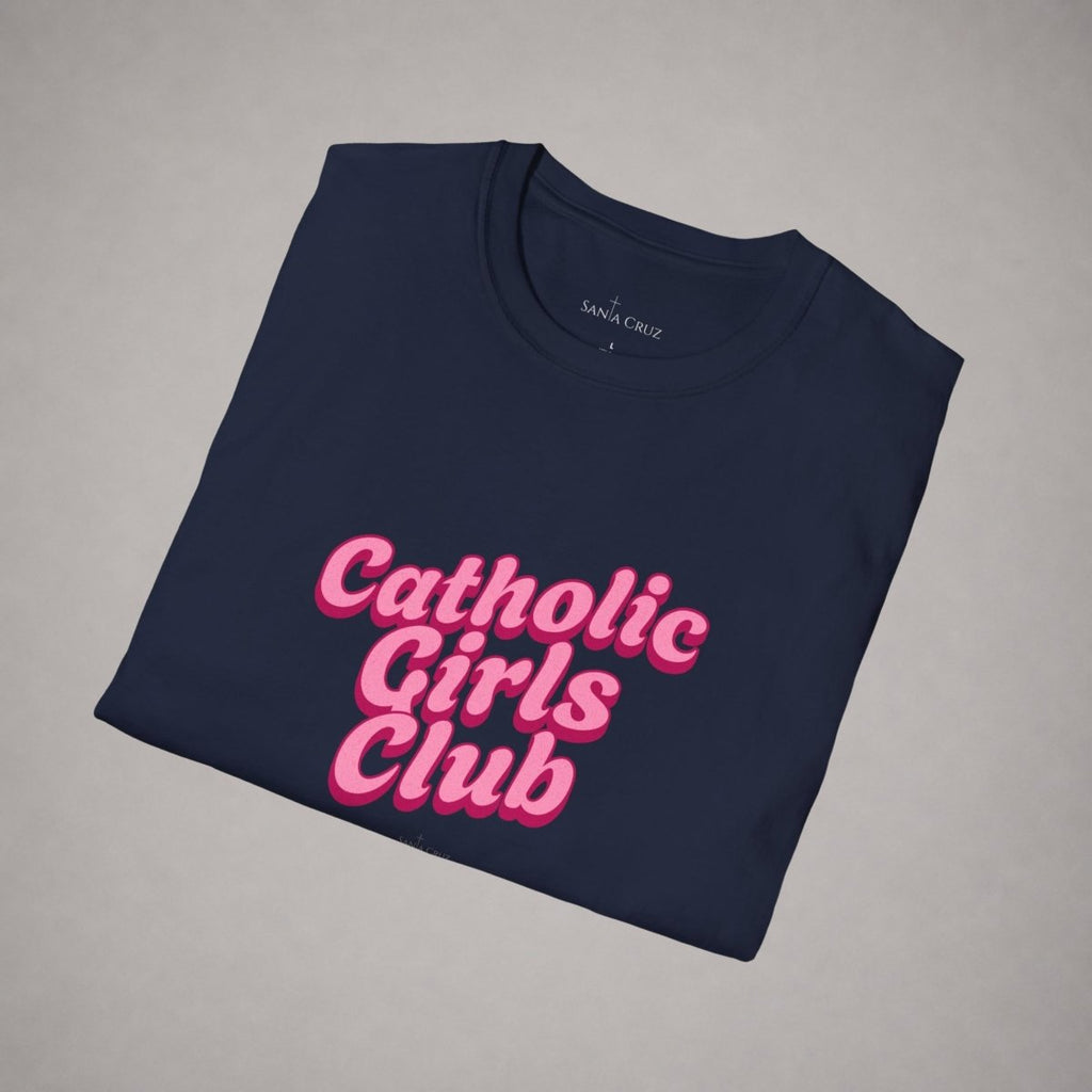 Catholic Girls Club Script T-shirt - 22639139991775526195
