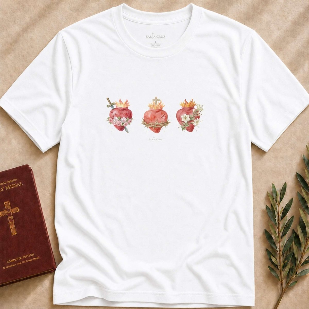 Holy Family Hearts T-Shirt - 87725287757528587356