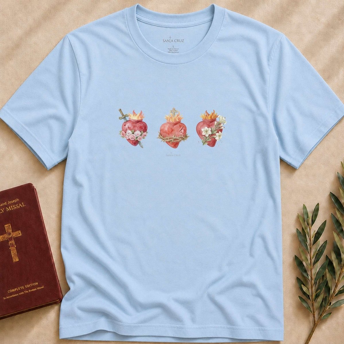 Holy Family Hearts T-Shirt - 26574917054700742369