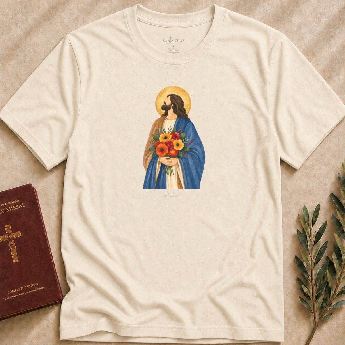 Jesus Christ - Flowers of Grace T-shirt - 19591930784627663753