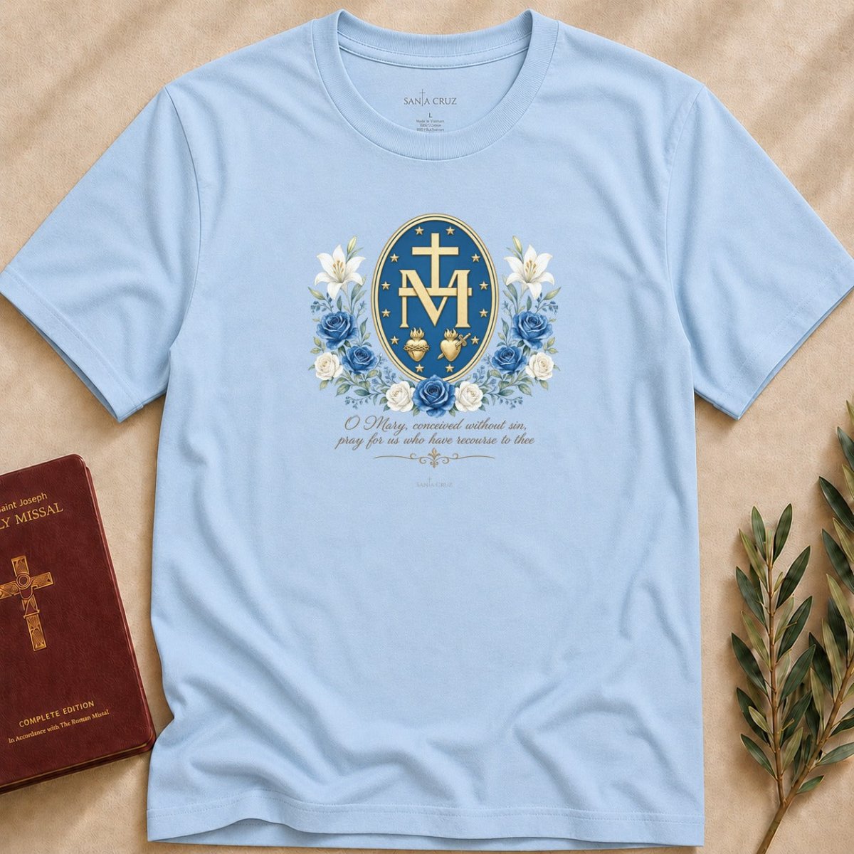 Miraculous Medal Conceived Without Sin T-shirt - 51609001743707520841