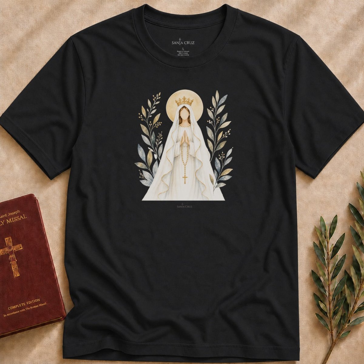 Our Lady of Fátima - Hands in Prayer T-shirt - 16694485535642262683