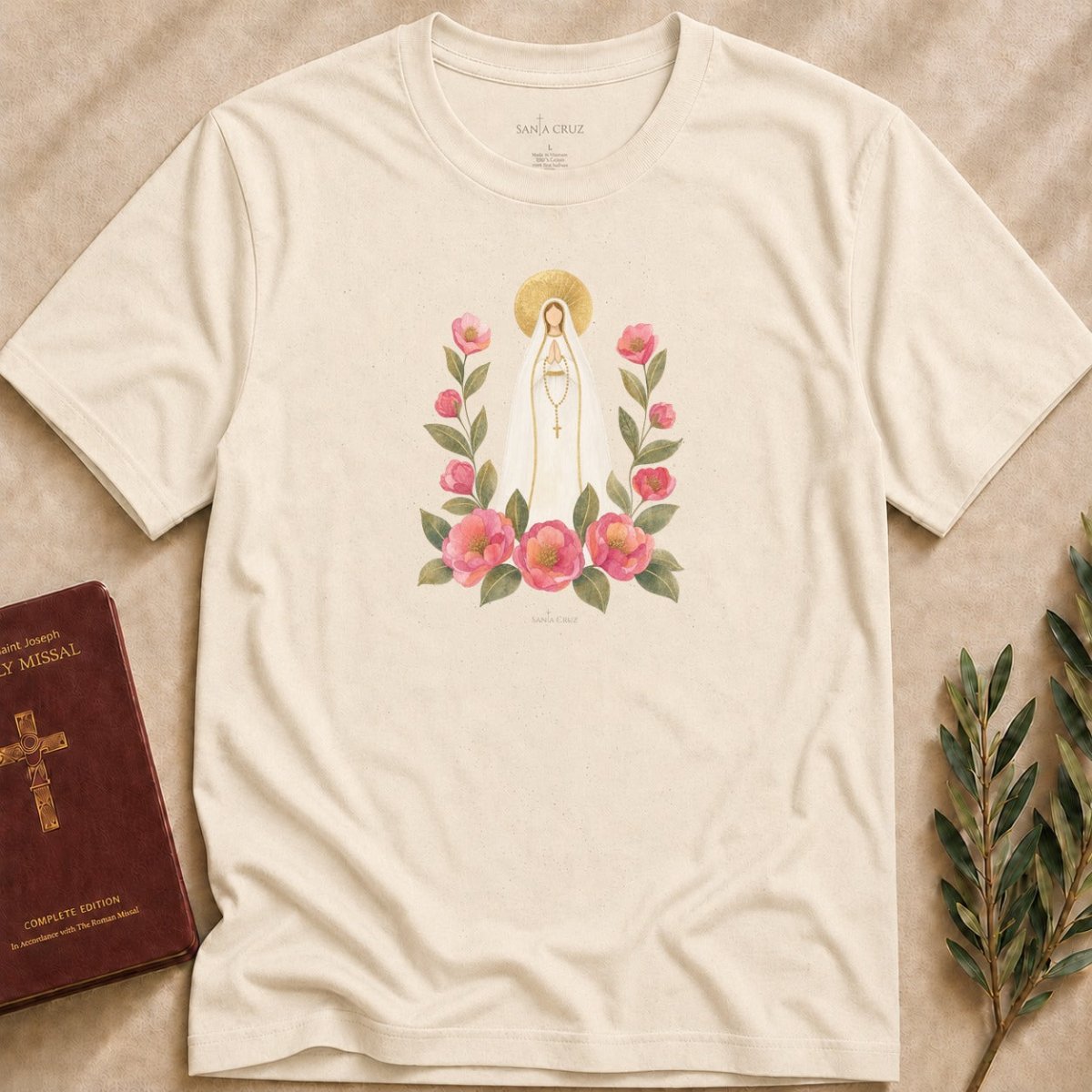 Our Lady of Fátima - Peony Garden T-shirt - 21532281511315550743