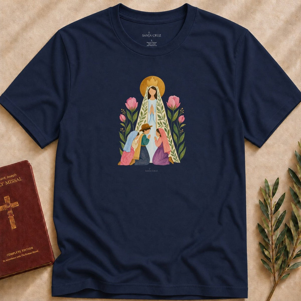 Our Lady of Fátima - The Three Shepherds T-shirt - 14777423356232513092