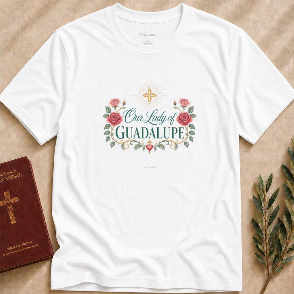 Our Lady of Guadalupe - Queen of Roses T-shirt - 10772834046733382224