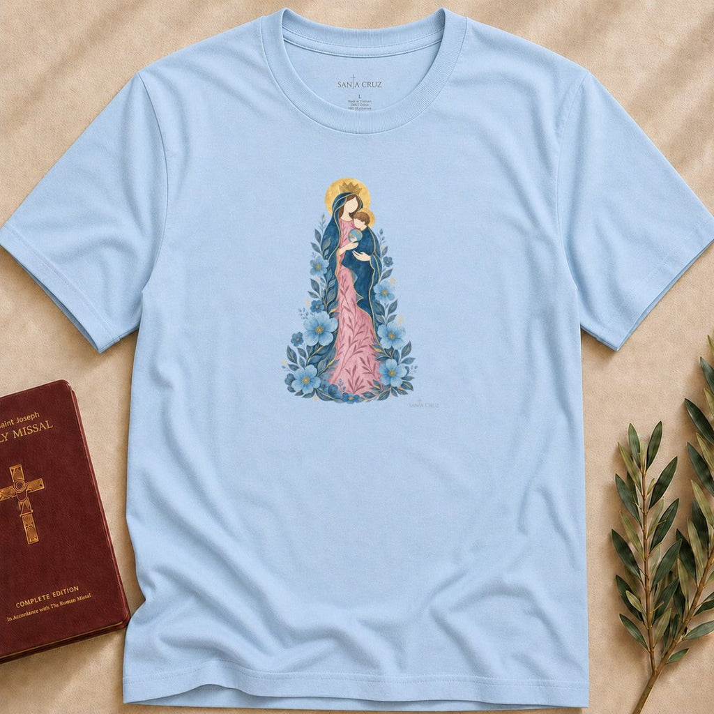 Our Lady of Nazareth - Cornflower Grace T-shirt - 10390248786485334559