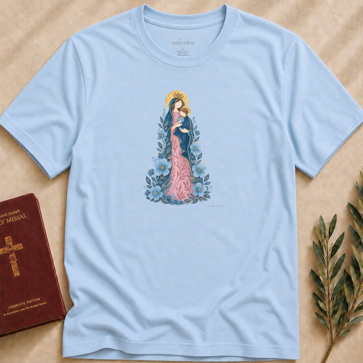 Our Lady of Nazareth - Cornflower Grace T-shirt - 10390248786485334559