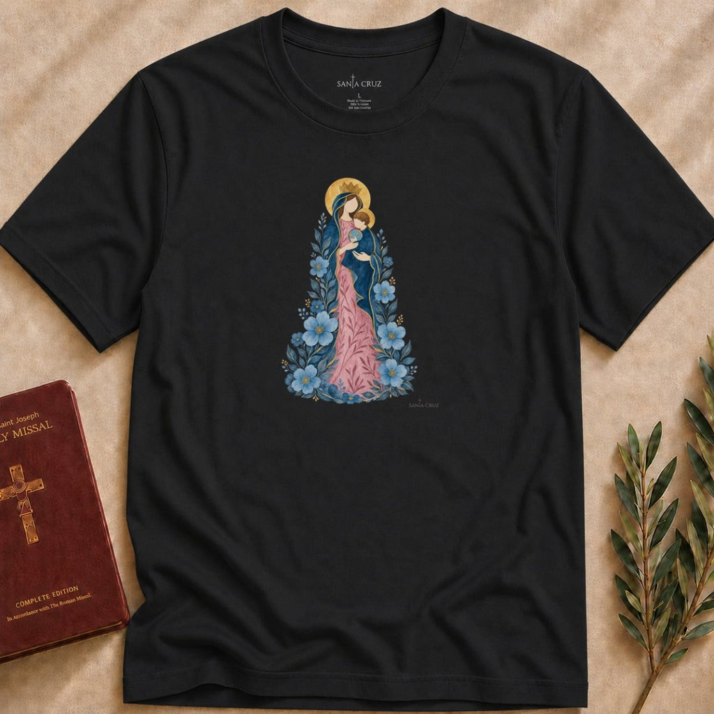 Our Lady of Nazareth - Cornflower Grace T-shirt - 30388420071298639724