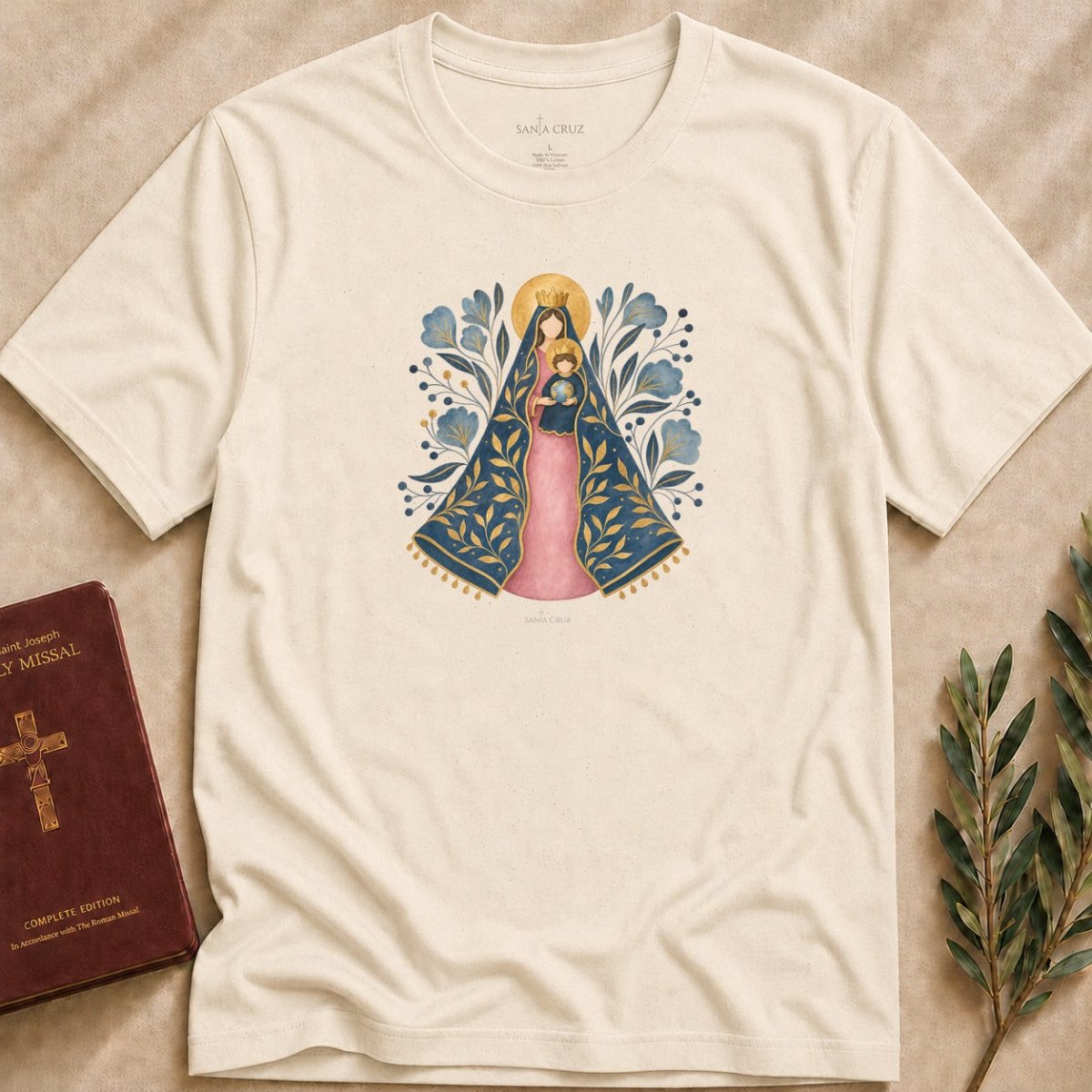 Our Lady of Nazareth - Golden Mantle T-shirt - 83085519432585942517
