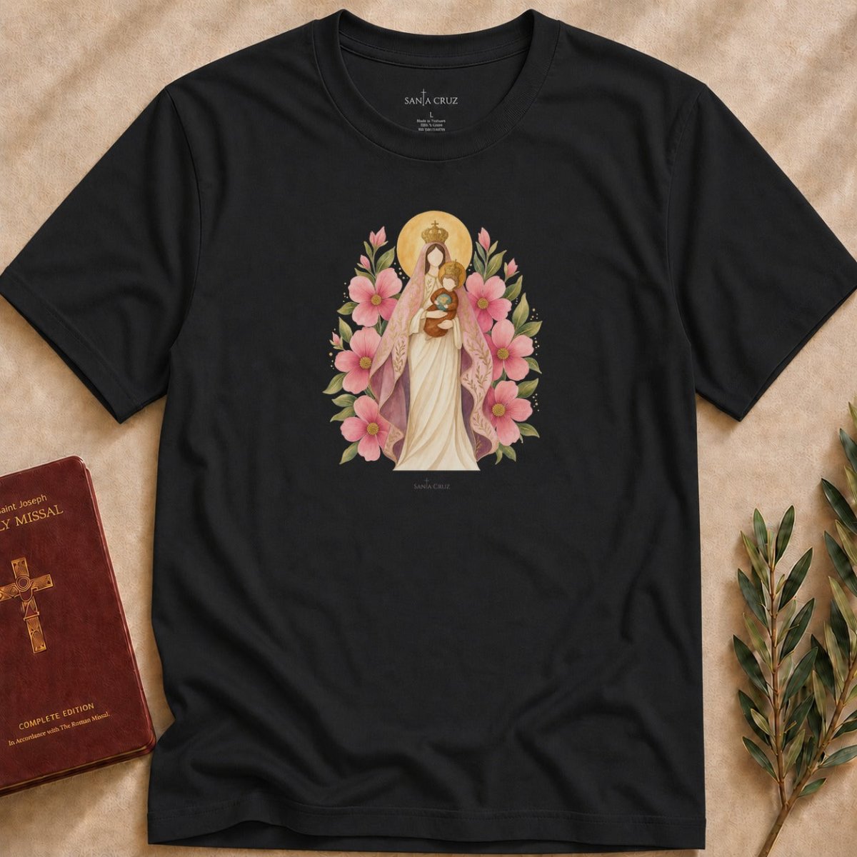 Our Lady of Nazareth - Rose Blossoms T-shirt - 13517357471450209178