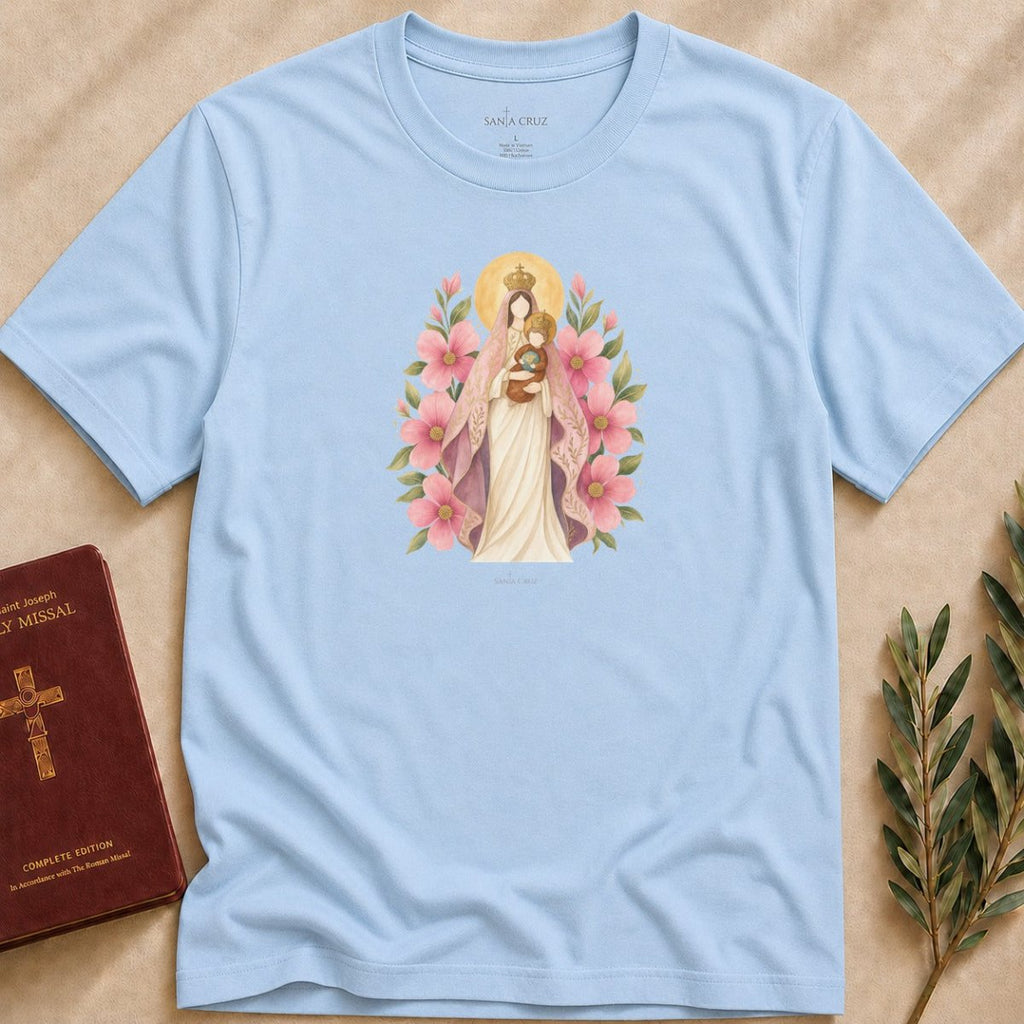 Our Lady of Nazareth - Rose Blossoms T-shirt - 23577209263939661742