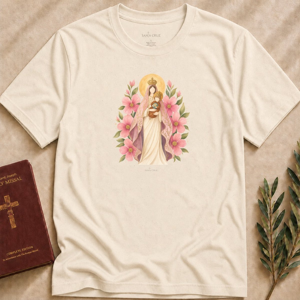 Our Lady of Nazareth - Rose Blossoms T-shirt - 23977555451460432520