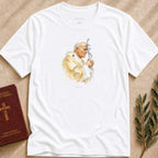 Pope John Paul II - Strength in Prayer T-shirt — Catholic t-shirt for women | Santa Cruz — photo 3