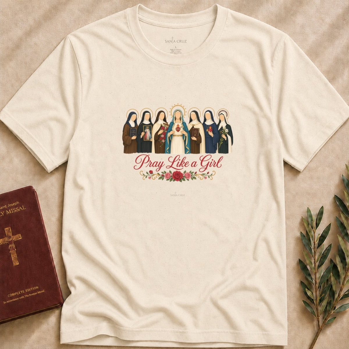 Pray Like a Girl Saints T-shirt - 24384412642218666572