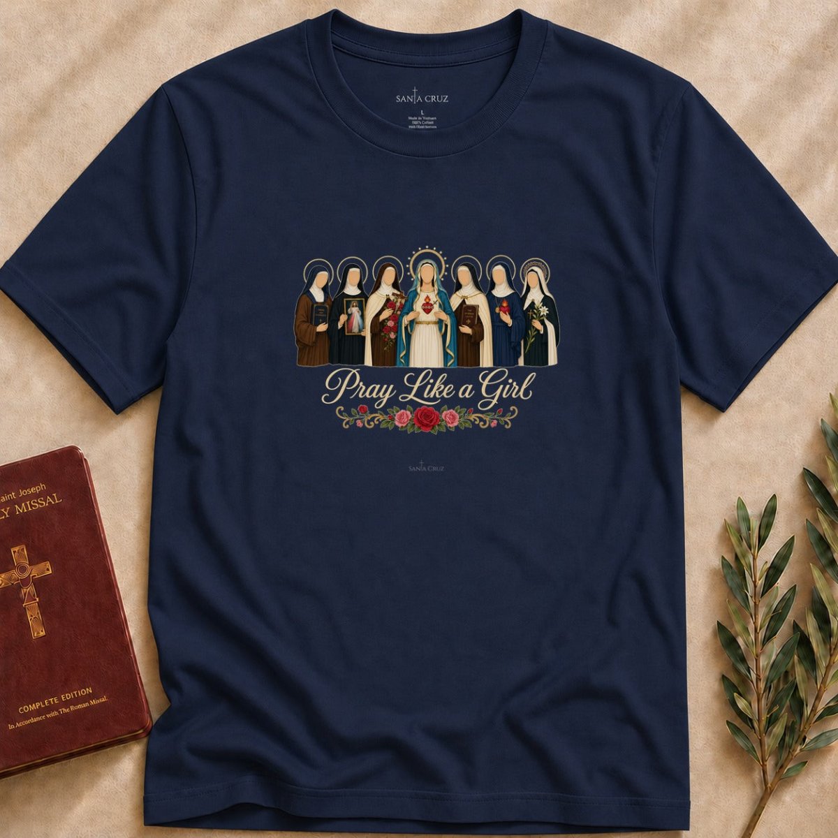 Pray Like a Girl Saints T-shirt - 22008878412470315189