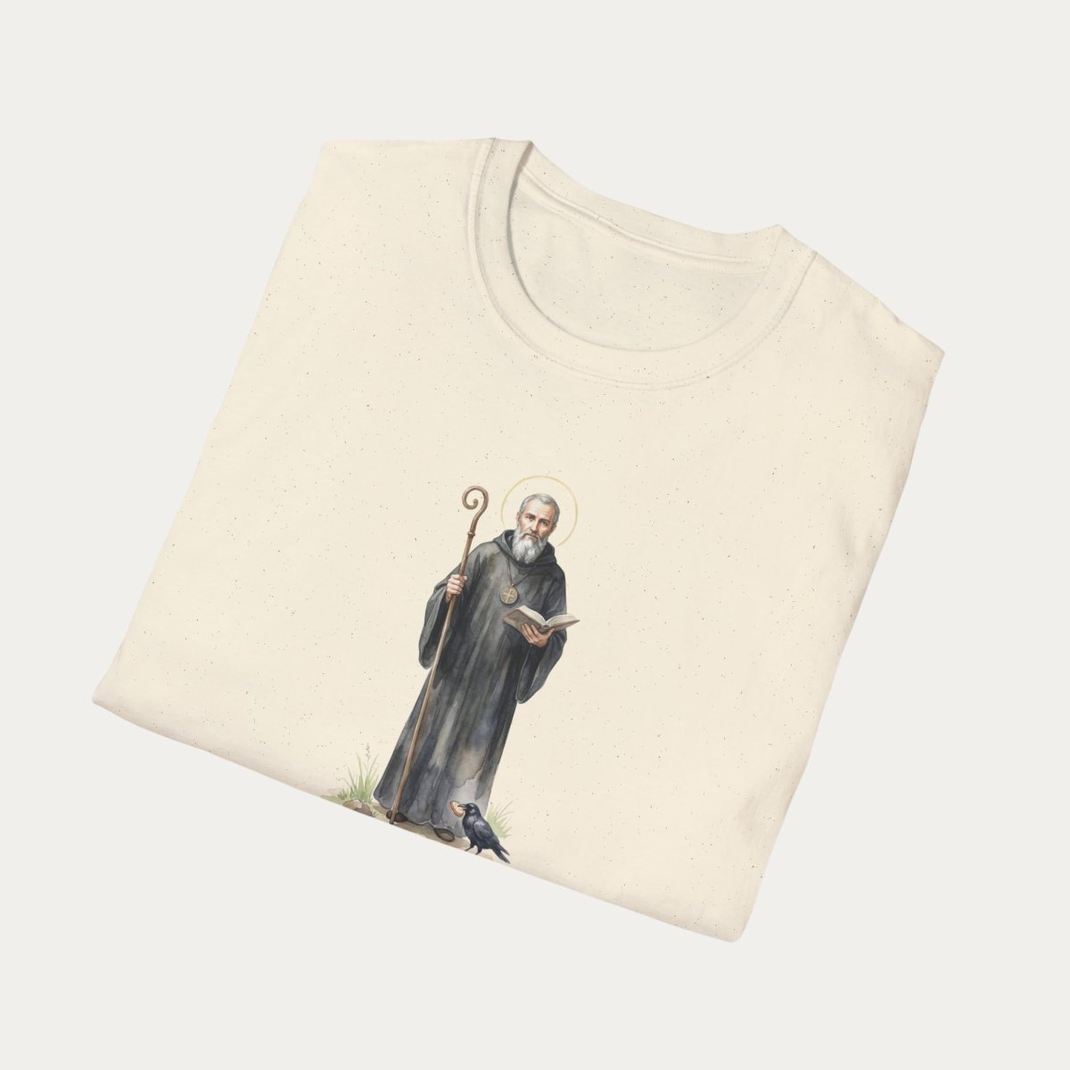 Saint Benedict - Shield of Faith T-Shirt - 26157538902844333659