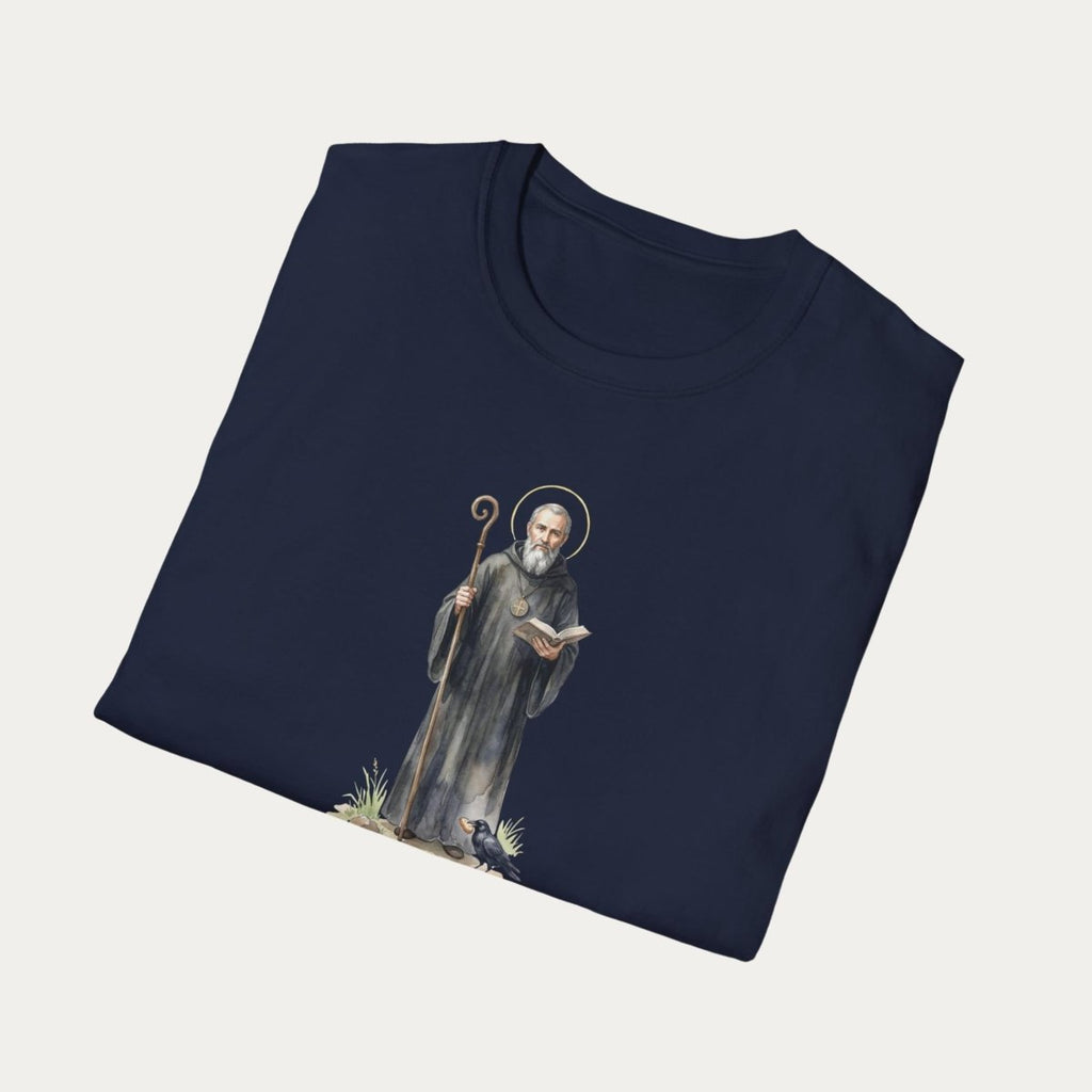 Saint Benedict - Shield of Faith T-Shirt - 29859244657219117672
