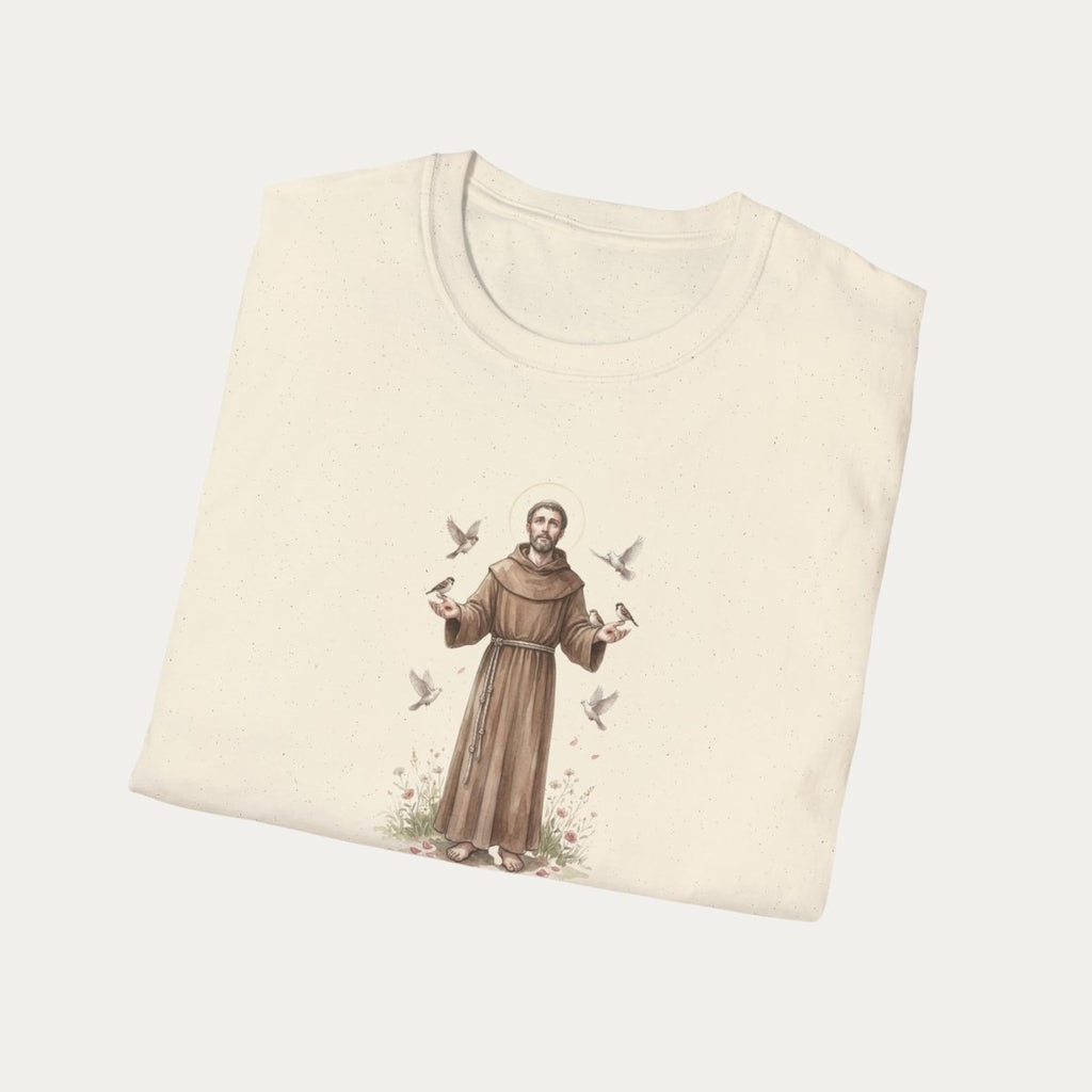 Saint Francis of Assisi - Sacred Simplicity T-Shirt - 28889814225222025782