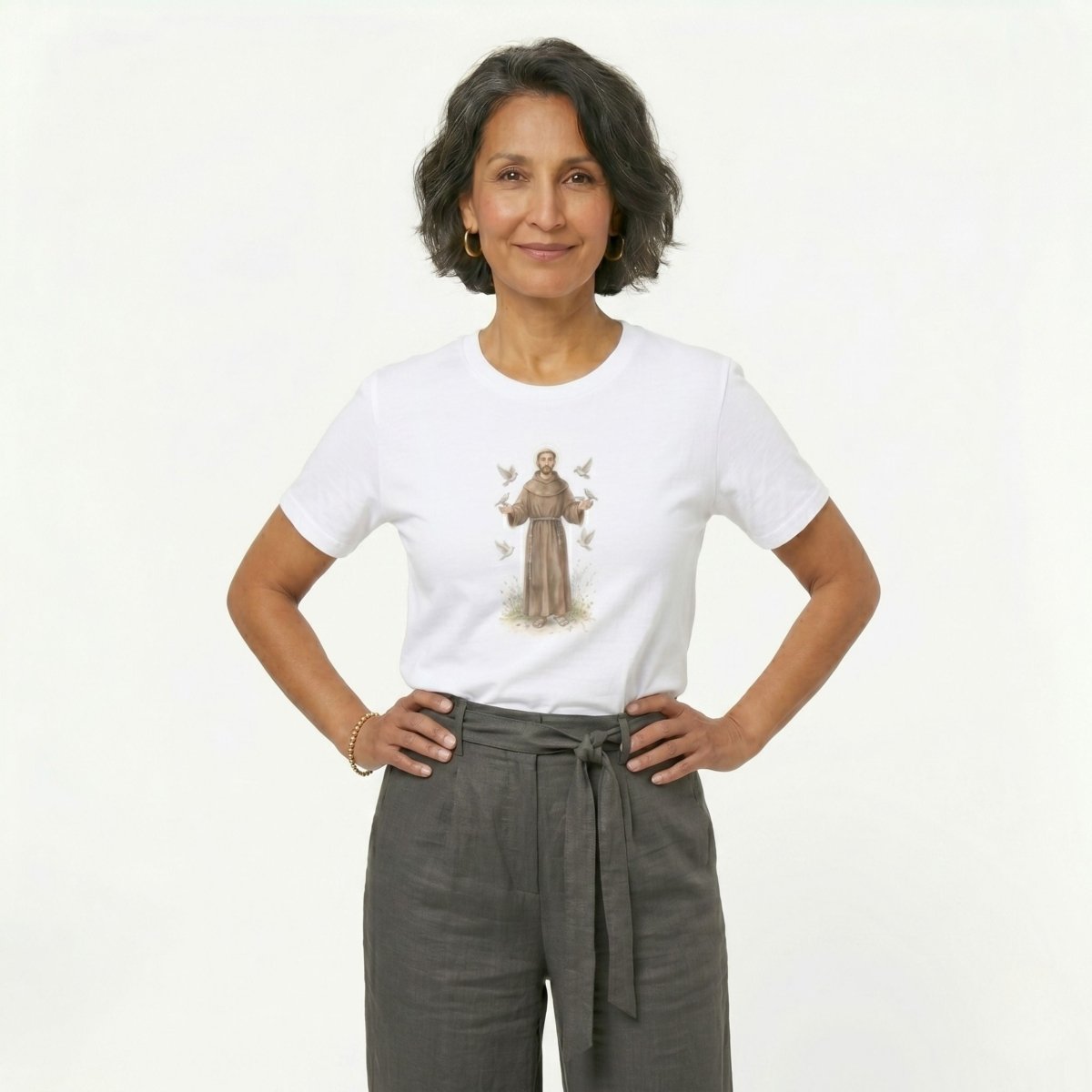 Saint Francis of Assisi - Sacred Simplicity T-Shirt - 17541388485691625800