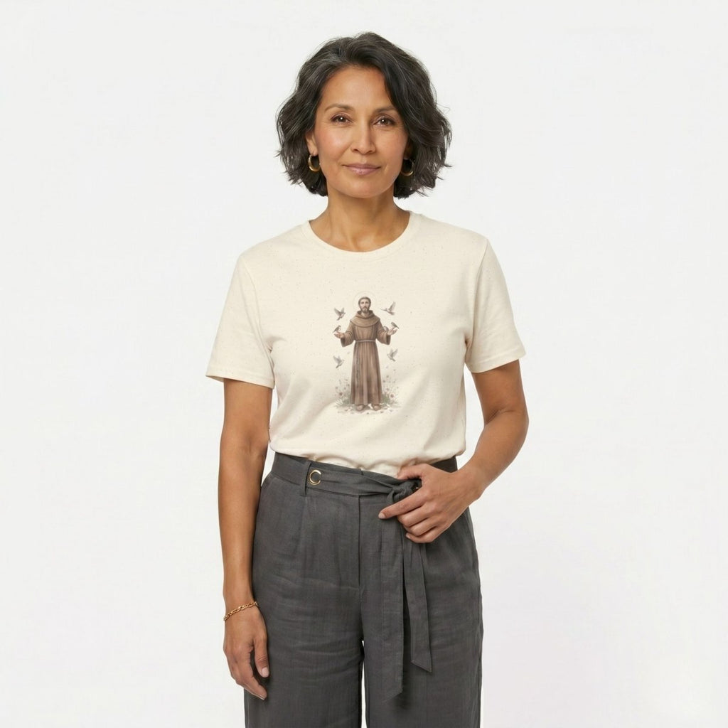 Saint Francis of Assisi - Sacred Simplicity T-Shirt - 28889814225222025782