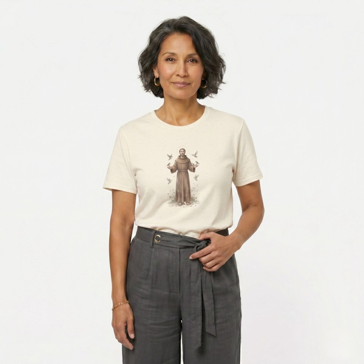Saint Francis of Assisi - Sacred Simplicity T-Shirt - 28889814225222025782