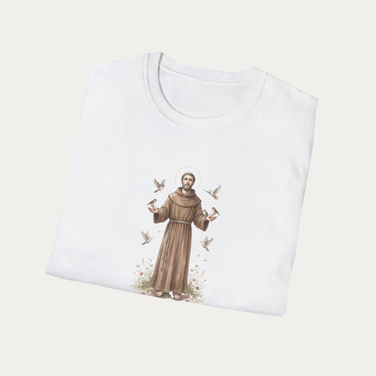 Saint Francis of Assisi - Sacred Simplicity T-Shirt - 17541388485691625800