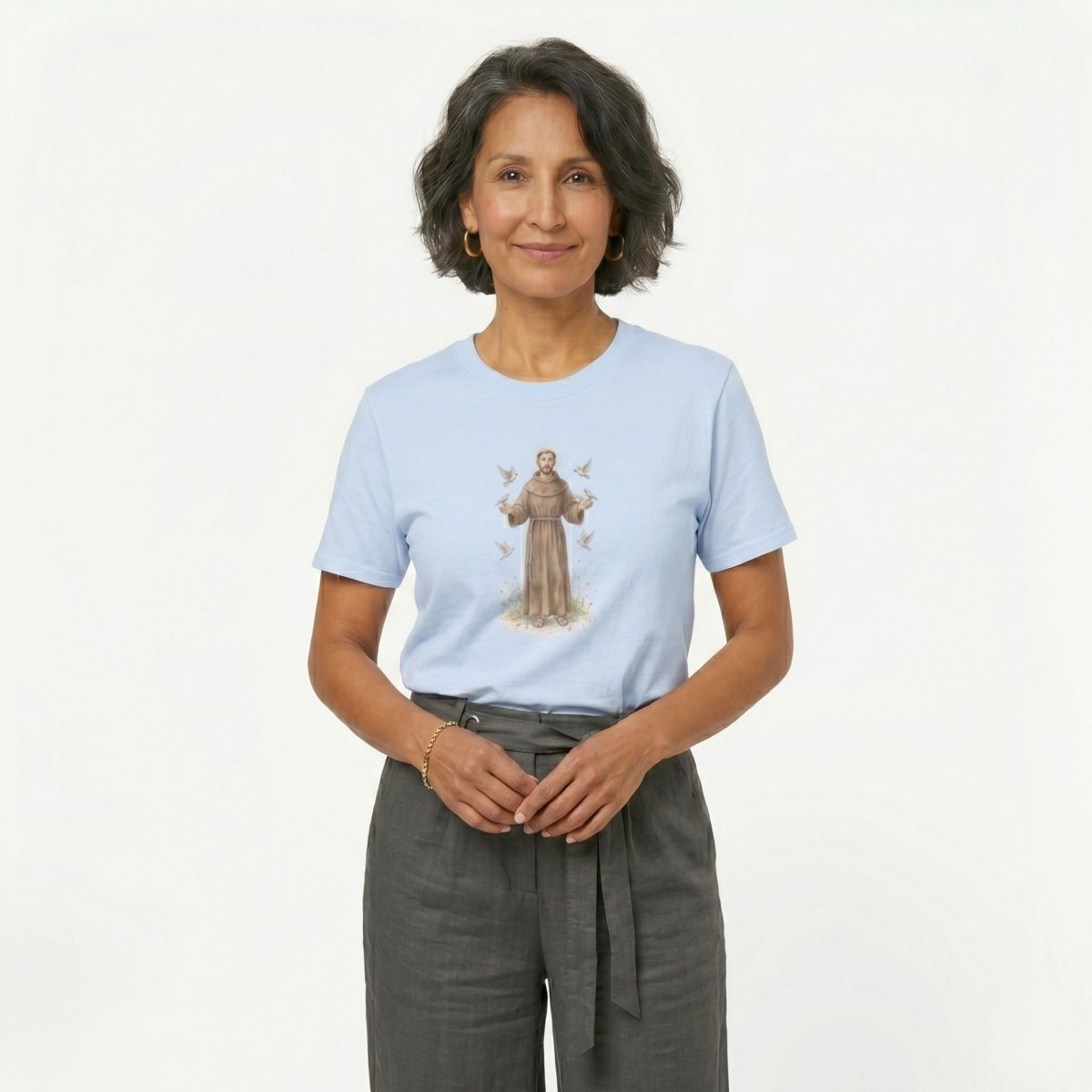 Saint Francis of Assisi - Sacred Simplicity T-Shirt - 33873510805735786452