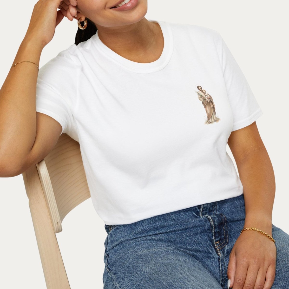 Saint Joseph - Faithful Father T-Shirt - 14696197050765769017