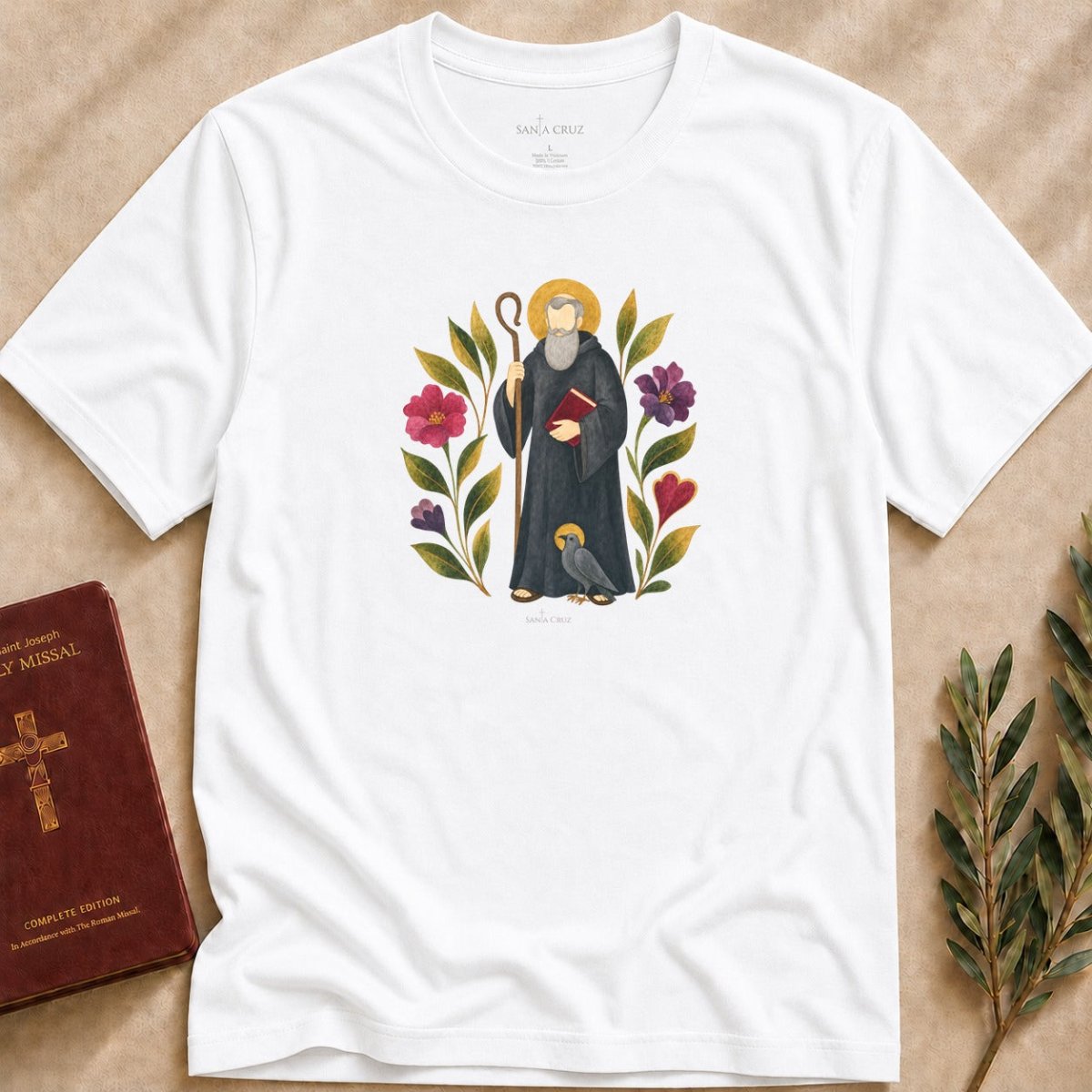 St. Benedict - The Raven and the Cross T-shirt - 13563577444774892027
