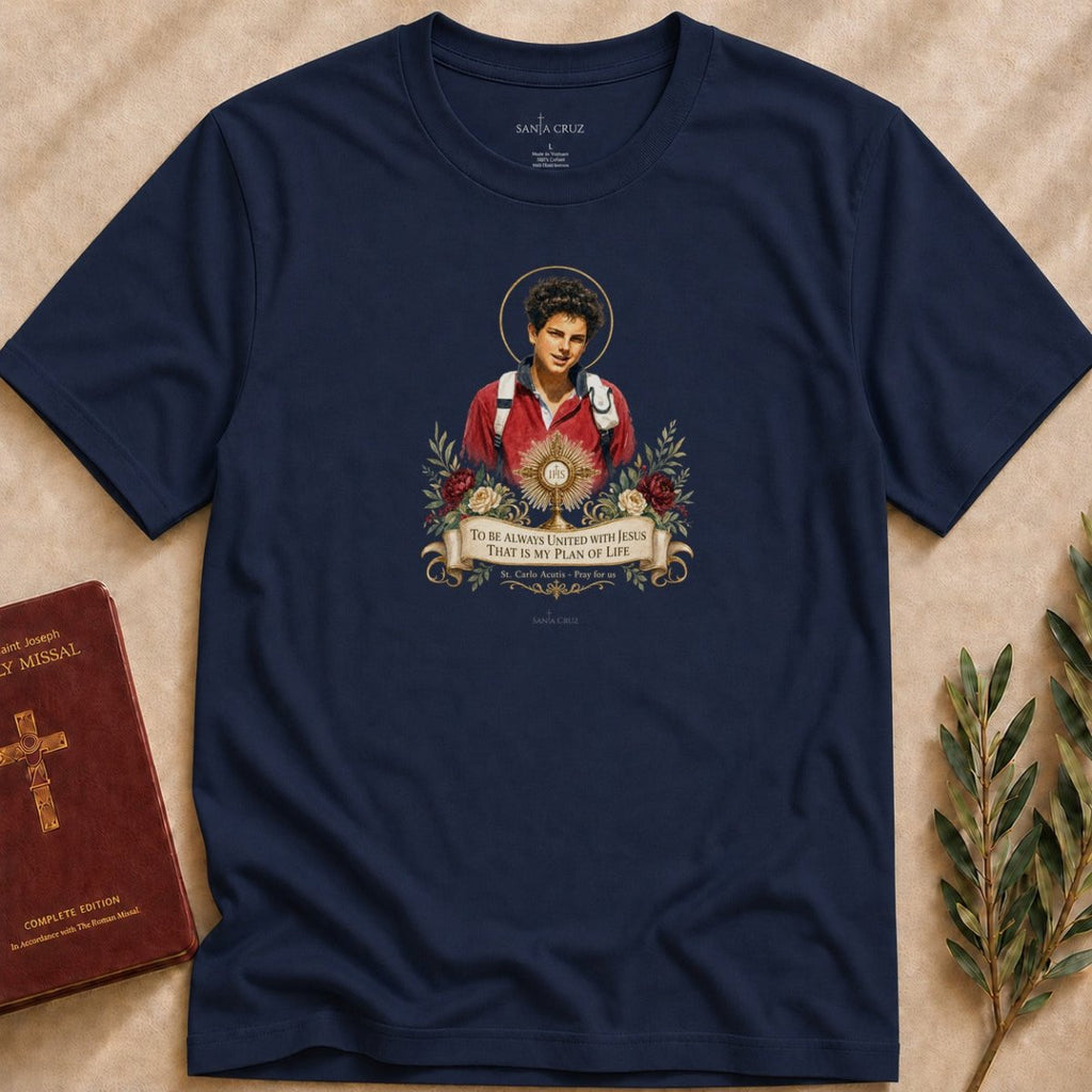 St. Carlo Acutis Eucharist T-shirt - 18666298535622526952