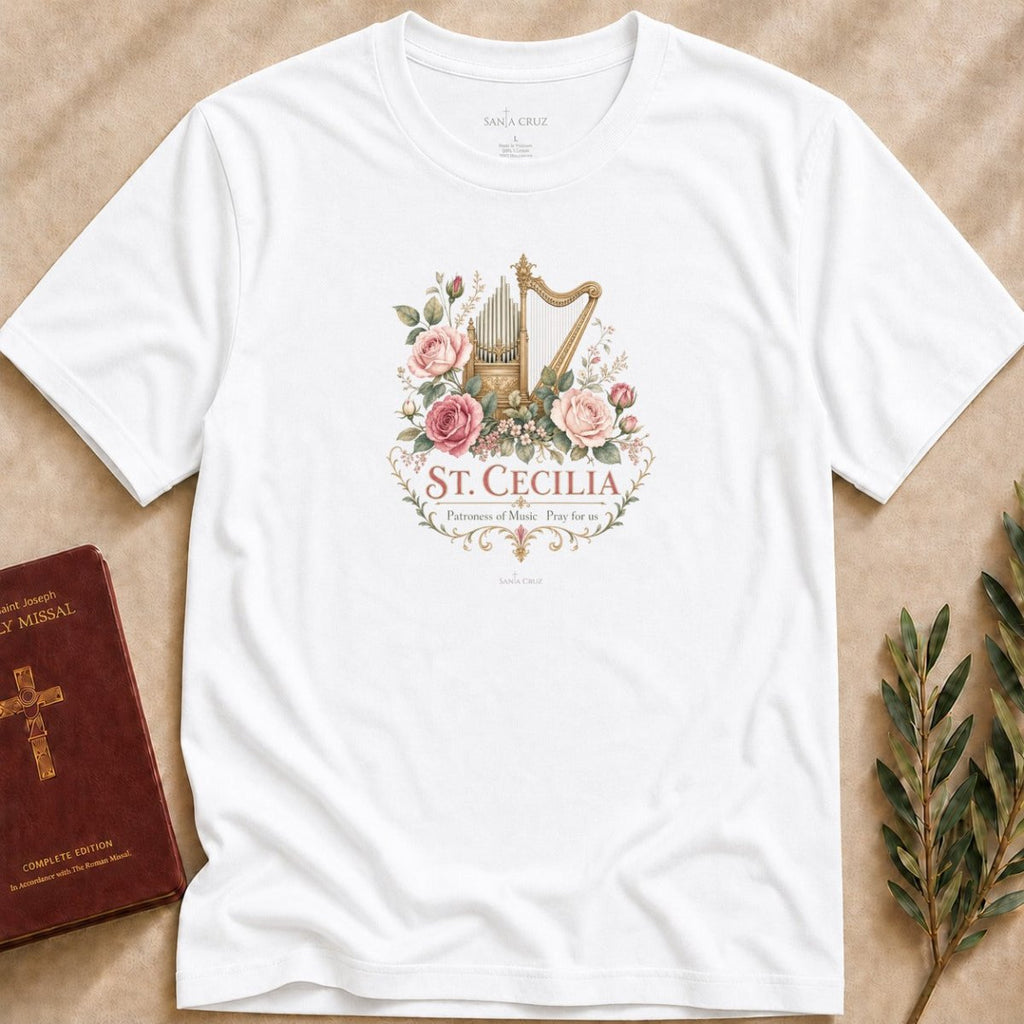 St. Cecilia - Patroness of Music T-shirt - 33322273984229440948