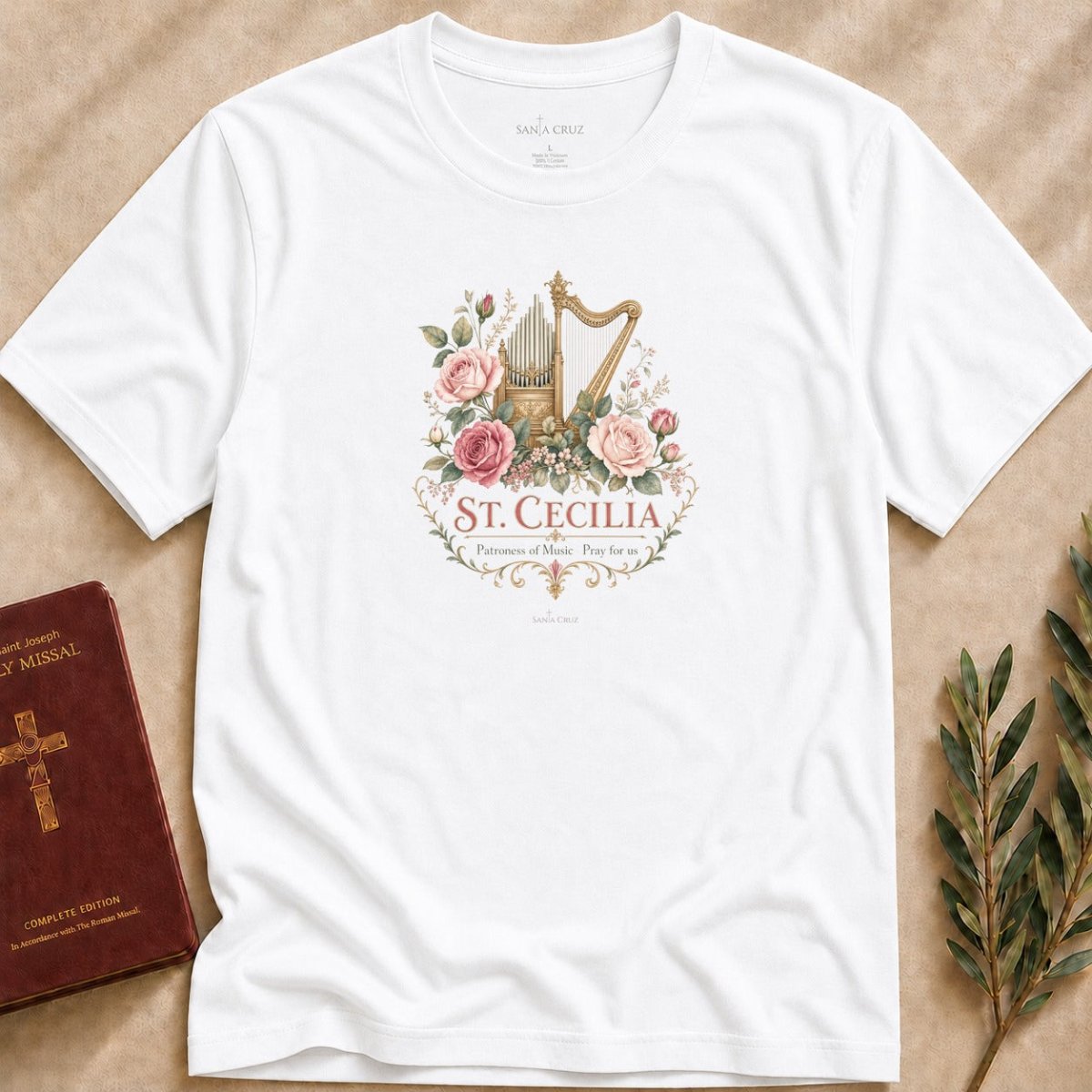 St. Cecilia - Patroness of Music T-shirt - 33322273984229440948