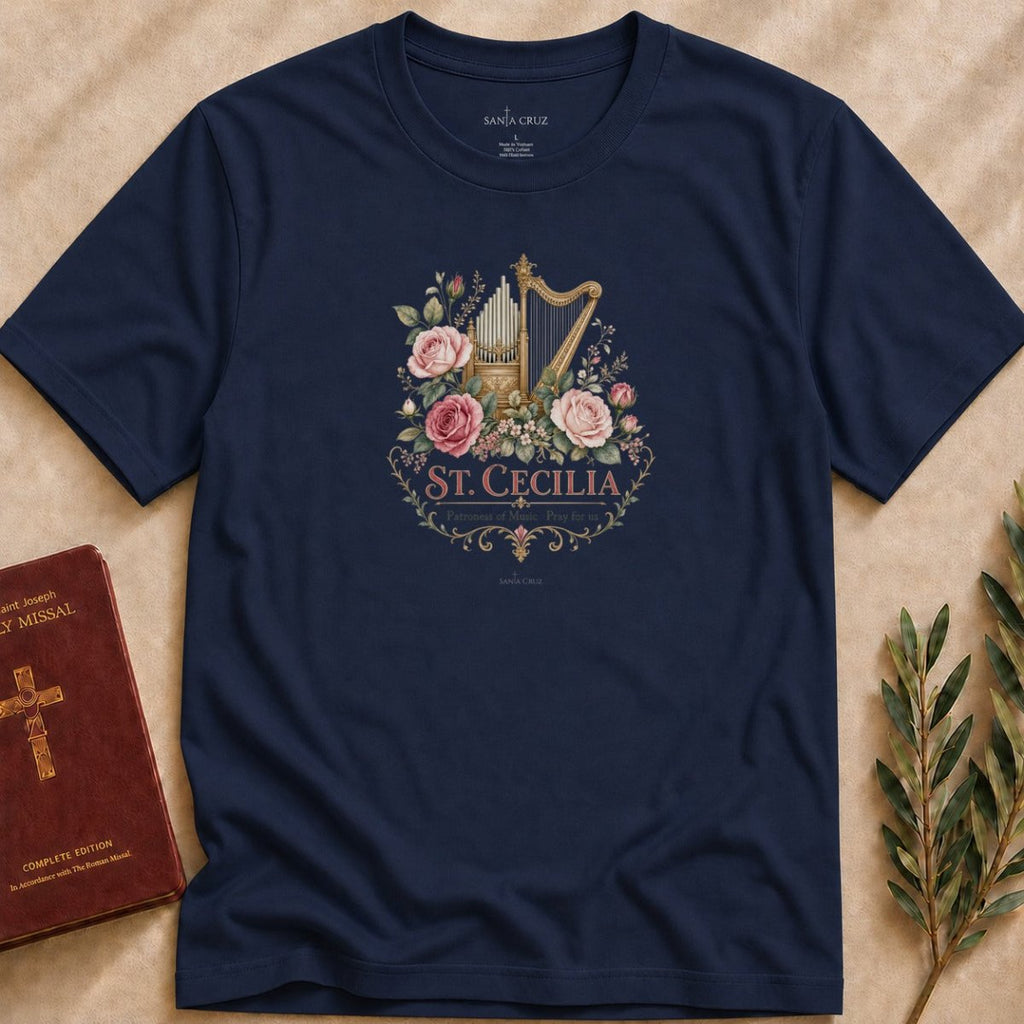 St. Cecilia - Patroness of Music T-shirt - 64419180429962365078