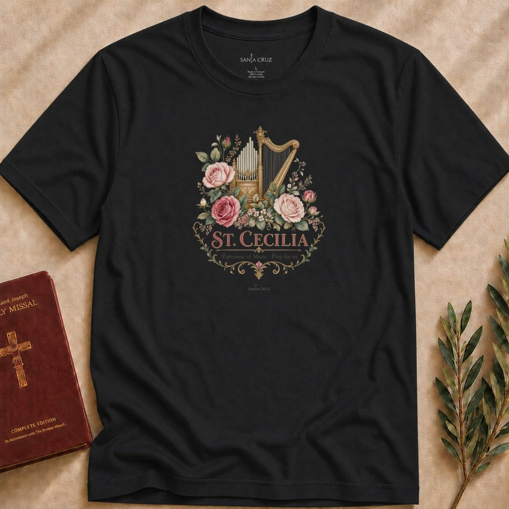 St. Cecilia - Patroness of Music T-shirt - 33671560164378977146