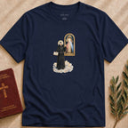 St. Faustina Kowalska - Messenger of Mercy T-shirt — Catholic t-shirt for women | Santa Cruz — photo 3