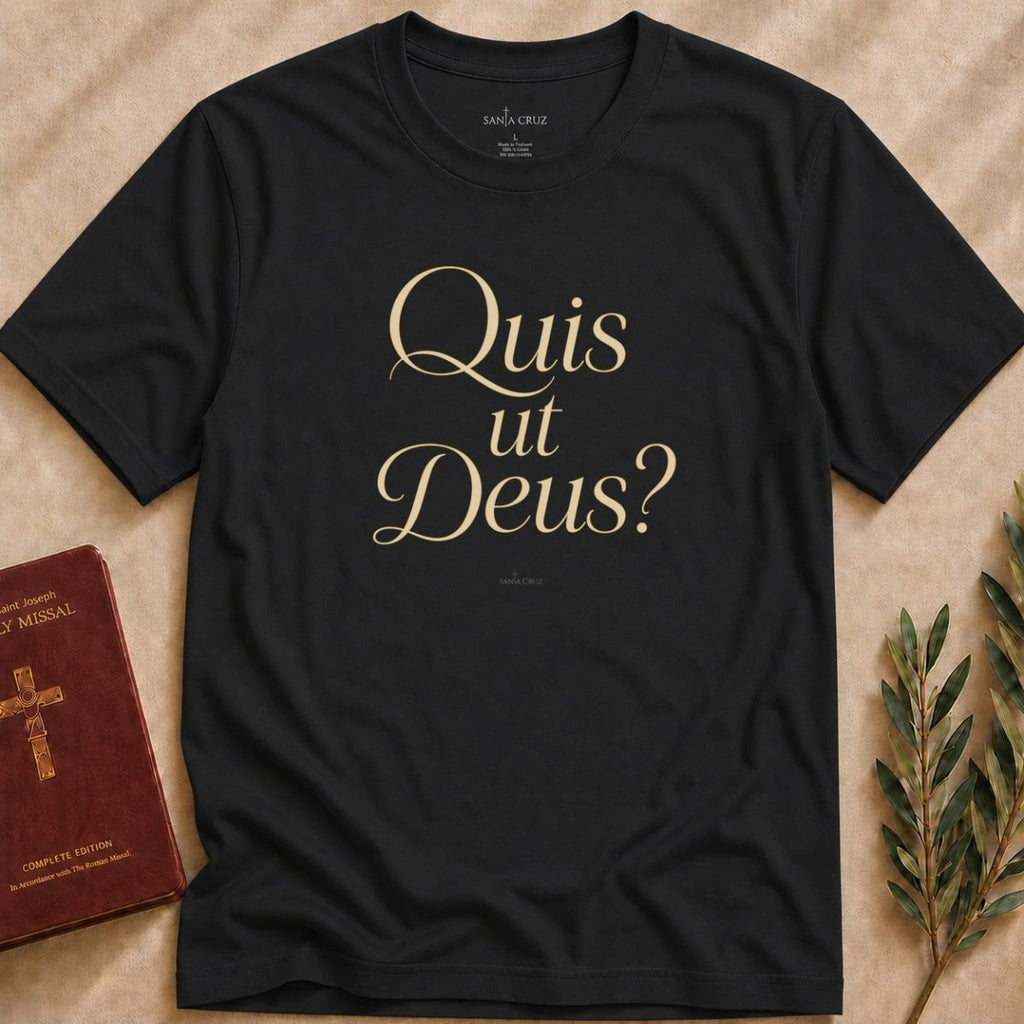 St. Michael the Archangel - Quis ut Deus T-shirt - 25858327908461126471