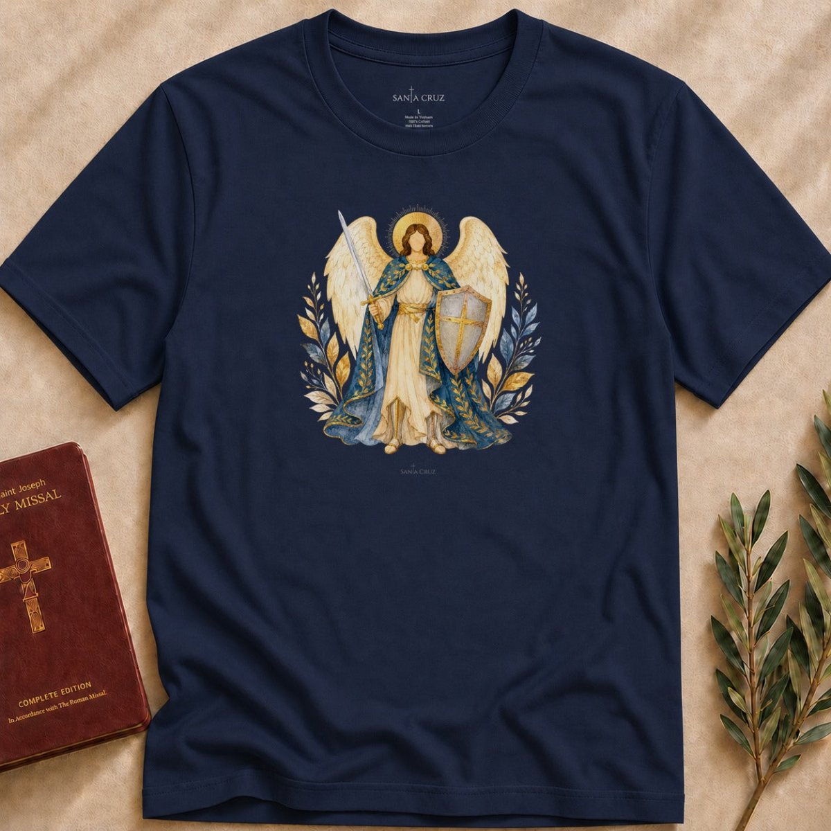 St. Michael the Archangel - Sword and Shield T-shirt - 18763036637783106617