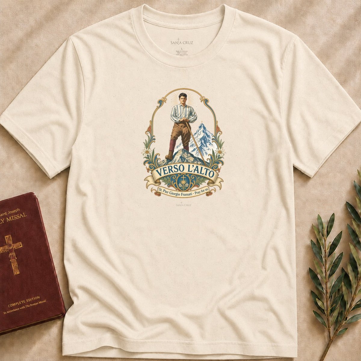 St. Pier Giorgio Frassati Verso l'Alto T-shirt - 30996677396782657114