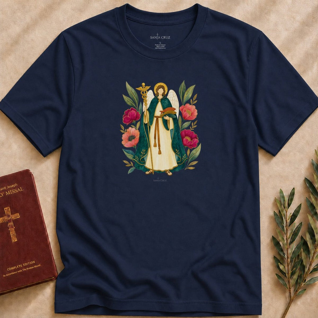 St. Raphael the Archangel - Healing Companion T-shirt - 26506527491719770251