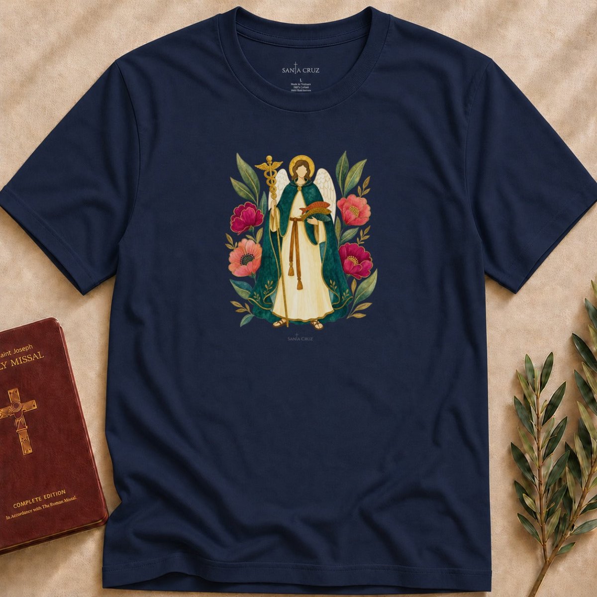 St. Raphael the Archangel - Healing Companion T-shirt - 26506527491719770251