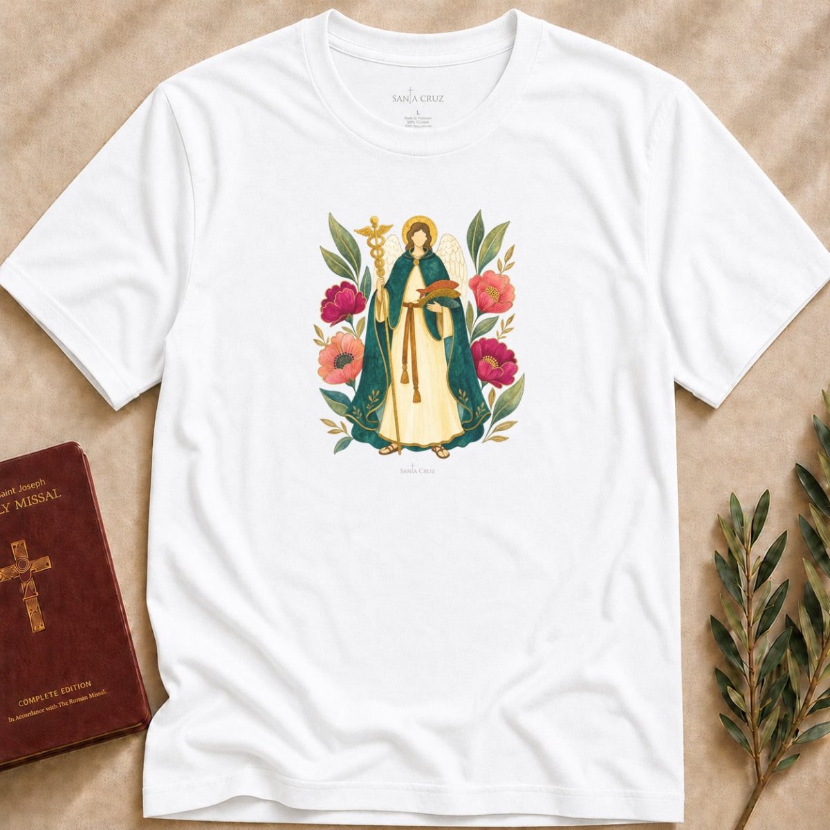 St. Raphael the Archangel - Healing Companion T-shirt - 30018153214505898432