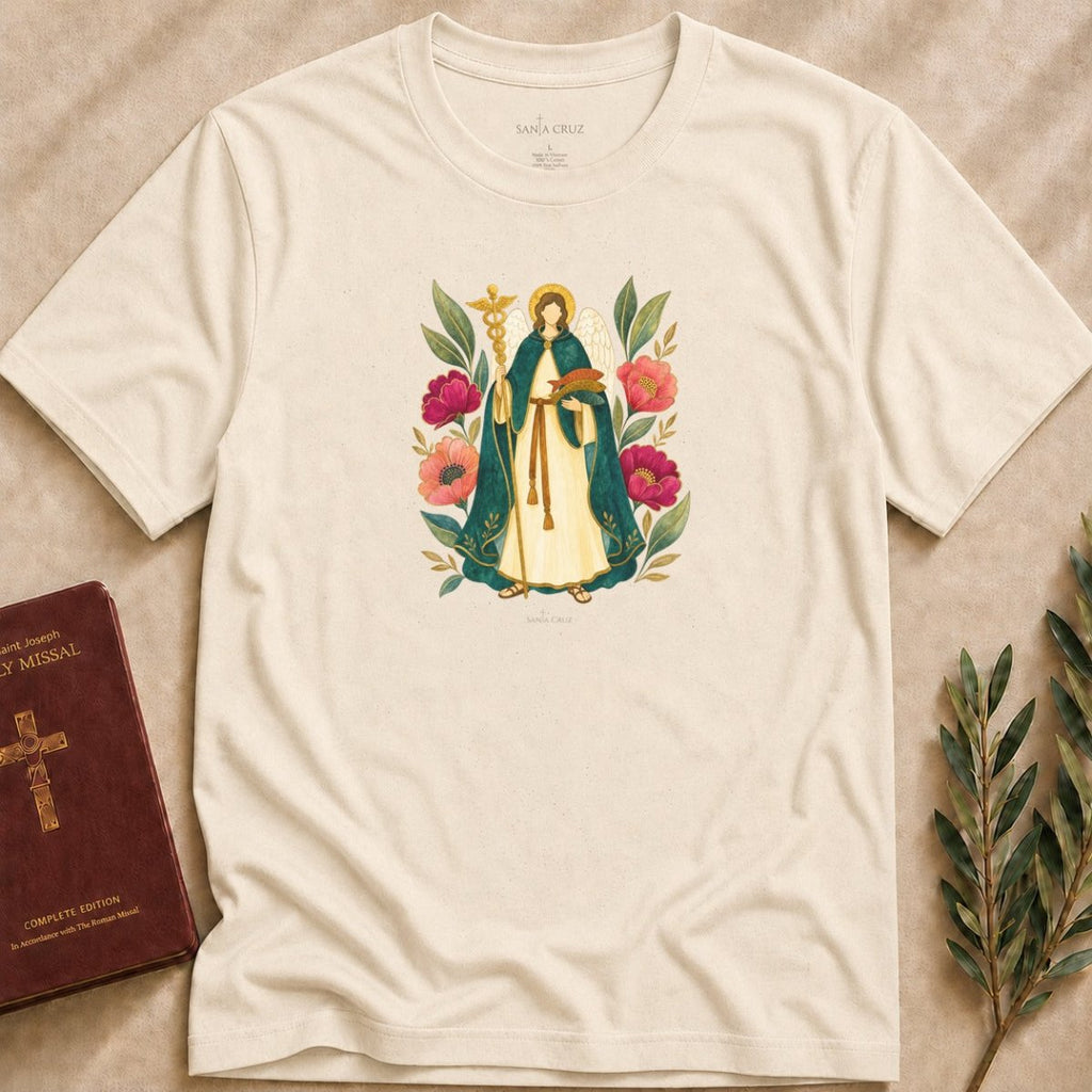 St. Raphael the Archangel - Healing Companion T-shirt - 10883288832405527164