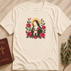 St. Rita of Cascia - Rose of the Impossible T-shirt - 28857444288141584661